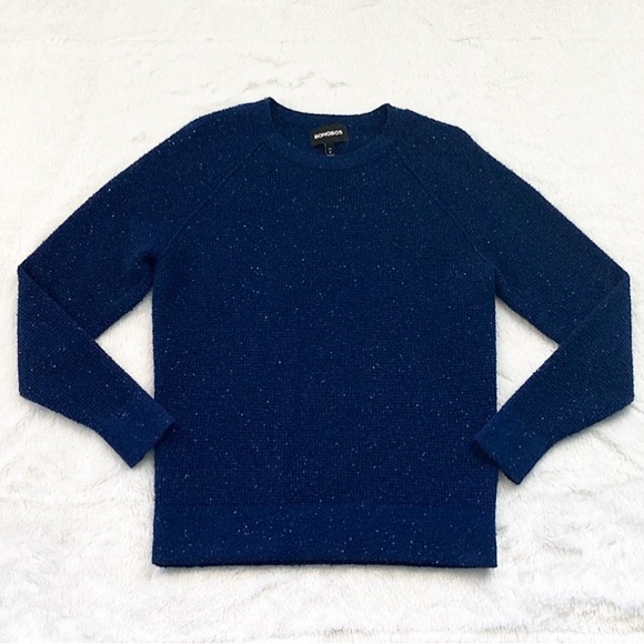 Bonobos Donegal Blue Cashmere Sweater, Size Slim Medium - Picture 1 of 6